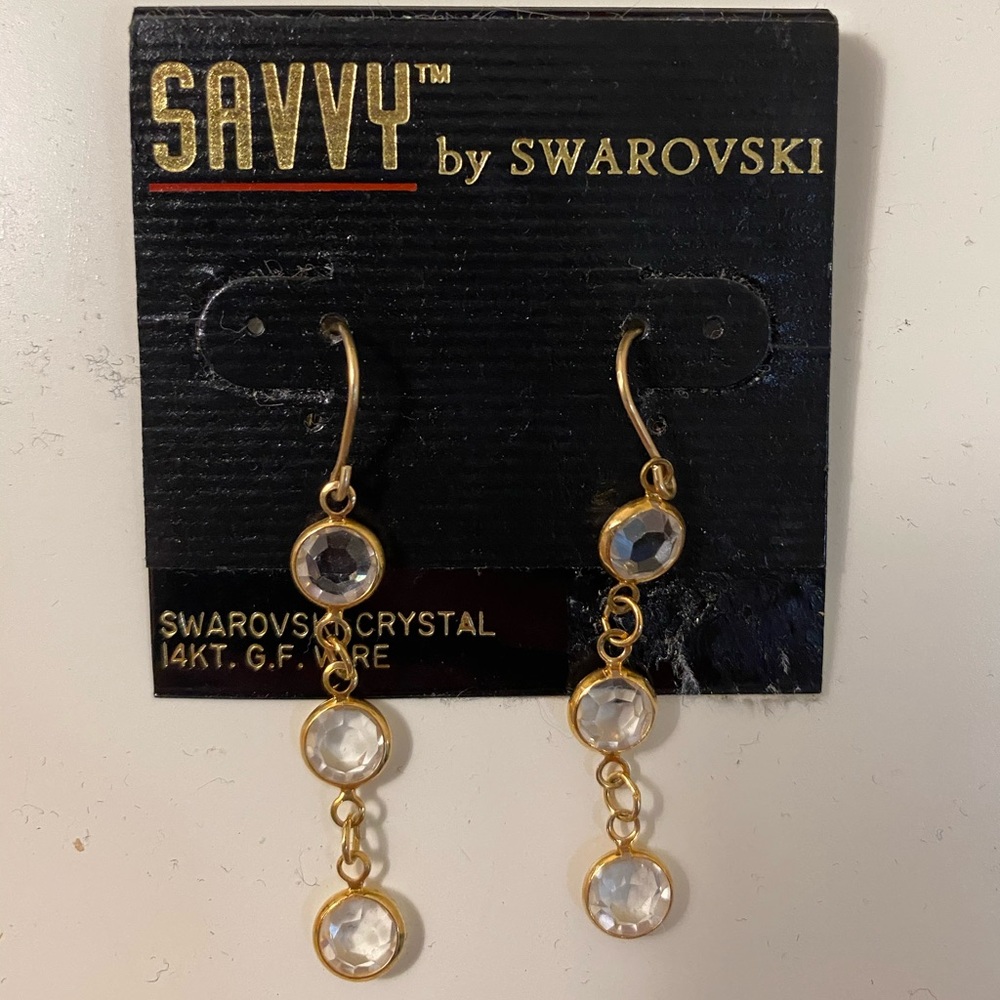 Vintage 1990’s costume jewelry Swarovski earrings